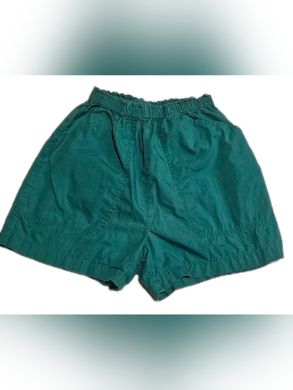 Vintage 70s 80s GAP Clothing Co Teal Cotton Shorts High Waist Retro XS Early Gap